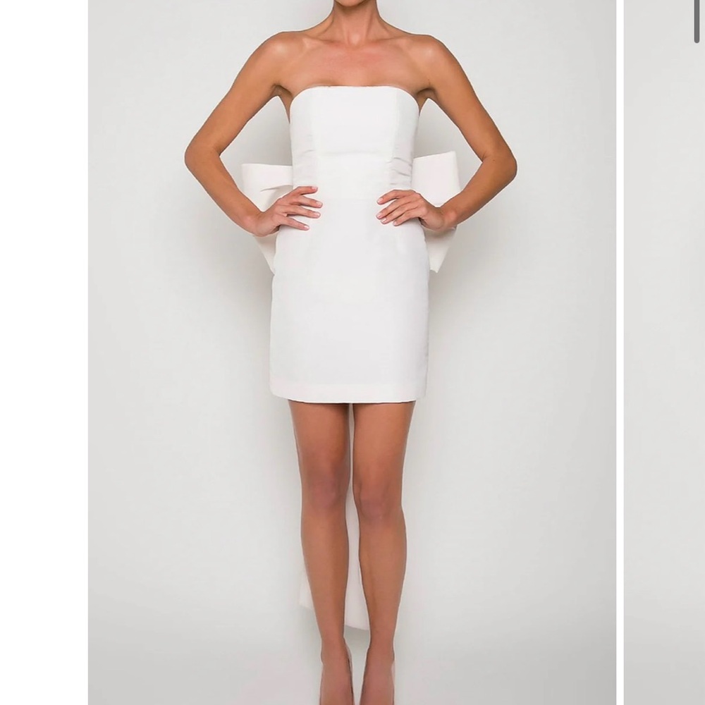 New Alexia Marie ‘Lauren’ Silk Faille Mini Dress